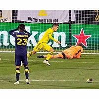 Pedro Santos Columbus Crew non signé lors des demi-finales de la conférence Est éliminatoires MLS 2020, but dans victoire