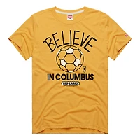 T-shirt unisexe Hommage Gold Columbus Crew MLS x Ted Lasso Believe Graphic Tri-Blend