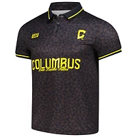 Polo ras du cou Columbus noir unisexe Live Breathe Futbol