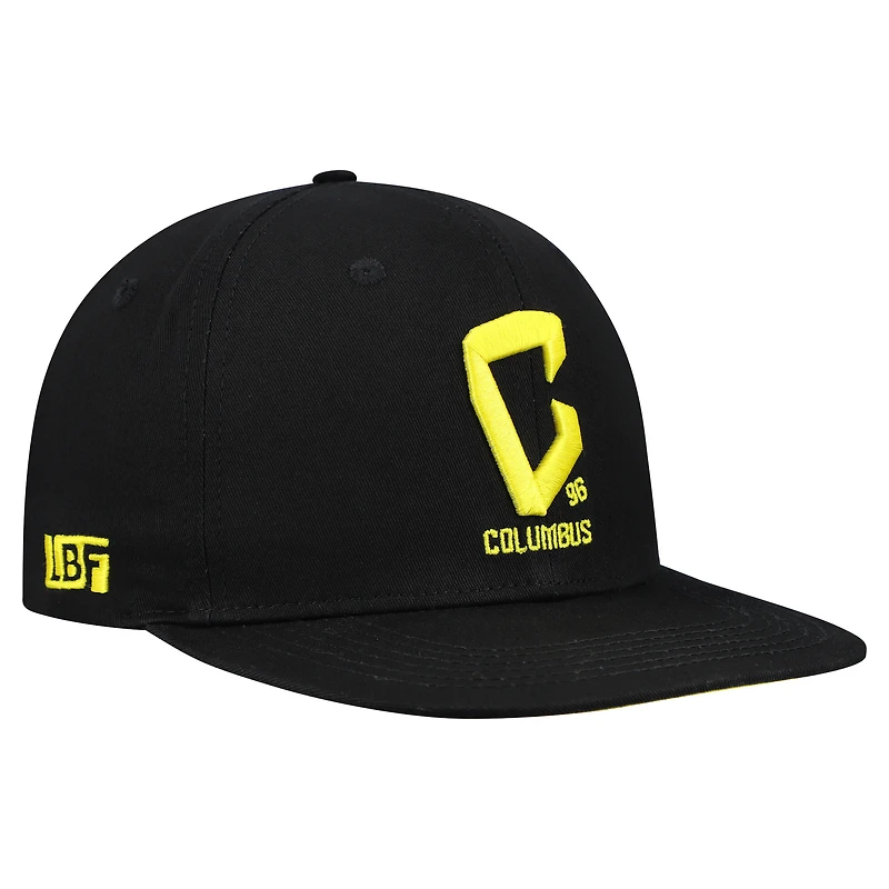 Casquette ajustable unisexe Live Breathe Futbol noire Columbus Crew inclinée