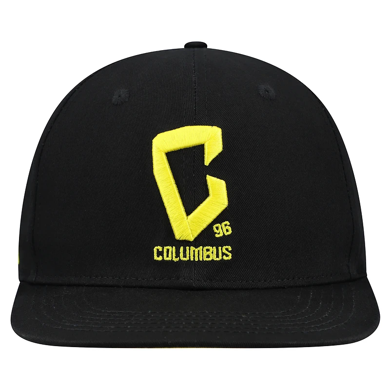 Casquette ajustable unisexe Live Breathe Futbol noire Columbus Crew inclinée