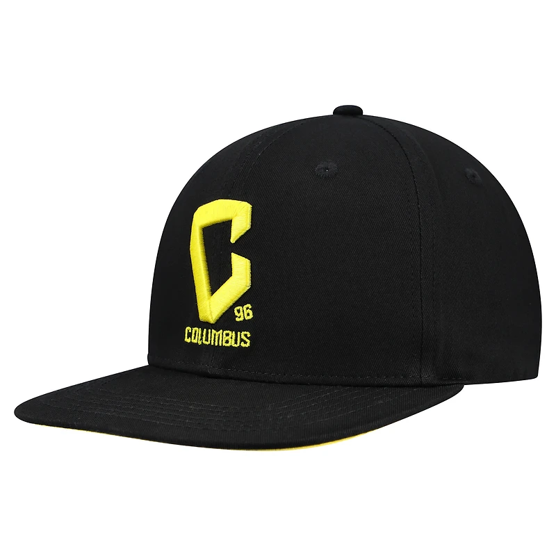 Casquette ajustable unisexe Live Breathe Futbol noire Columbus Crew inclinée