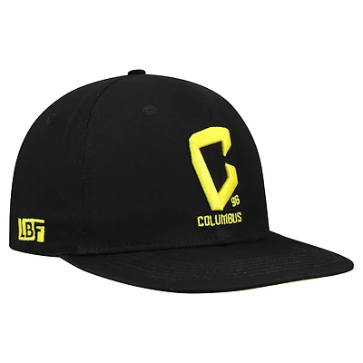 Casquette ajustable unisexe Live Breathe Futbol noire Columbus Crew inclinée