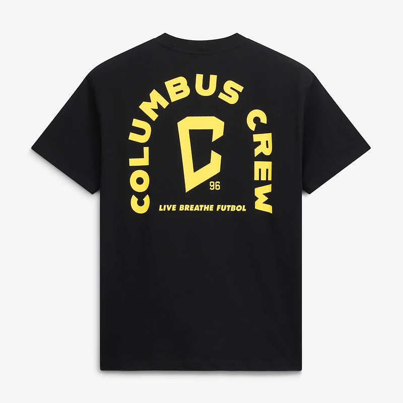 Unisex Live Breathe Futbol Black Columbus Crew Tunnel T-Shirt