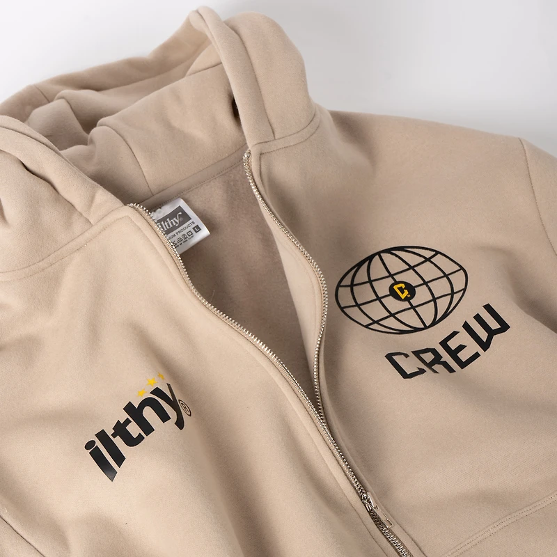 Unisex Tan ILTHY x Columbus Crew Full-Zip Hoodie