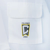 Women's Lusso  White Columbus Crew Paige Half-Zip Hooded Jacket