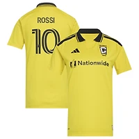 Women's adidas Diego Rossi Yellow Columbus Crew 2026 The Crafted for Excellence Kit Replica Jersey