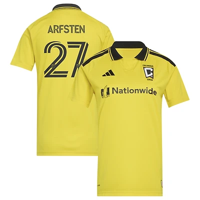 Maillot réplique adidas Maximilian Arfsten jaune Columbus Crew 2026 « Conçu pour l'excellence » femme