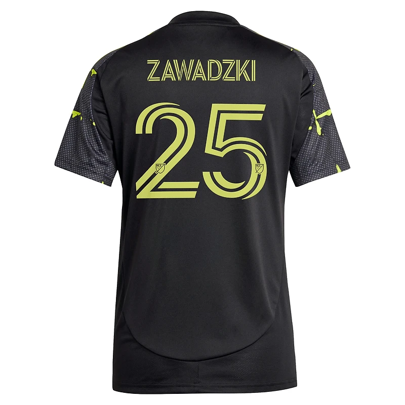 Women's adidas Sean Zawadzki Black Columbus Crew 2025 The Goosebumps Kit Replica Player Jersey