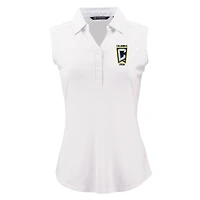 Polo sans manches blanc Columbus Crew Forge Eco Stretch recyclé pour femme Cutter & Buck