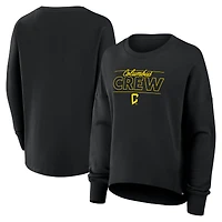 Women's Fanatics Black Columbus Crew Oversized Captain Arm Band Pullover Sweatshirt