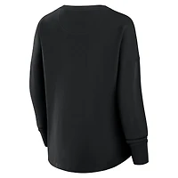 Women's Fanatics Black Columbus Crew Oversized Captain Arm Band Pullover Sweatshirt