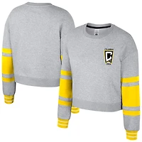 Women's Stadium Essentials Heather Gray Columbus Crew Scrimmage Cropped Pullover Sweatshirt