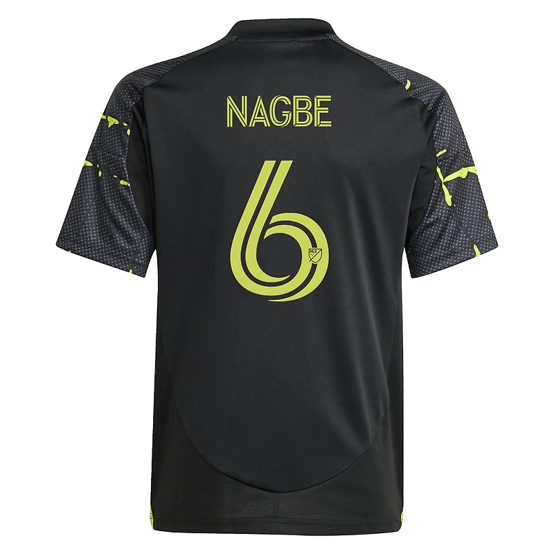 Maillot de joueur réplique du kit Goosebumps pour jeunes adidas Darlington Nagbe Black Columbus Crew 2025