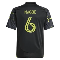 Maillot de joueur réplique du kit Goosebumps pour jeunes adidas Darlington Nagbe Black Columbus Crew 2025