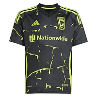 Youth adidas Diego Rossi Black Columbus Crew 2025 The Goosebumps Kit Replica Player Jersey