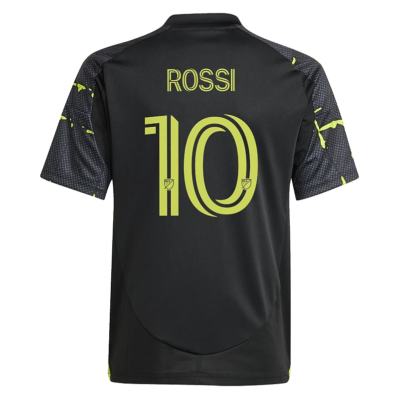 Youth adidas Diego Rossi Black Columbus Crew 2025 The Goosebumps Kit Replica Player Jersey