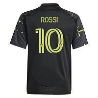 Youth adidas Diego Rossi Black Columbus Crew 2025 The Goosebumps Kit Replica Player Jersey