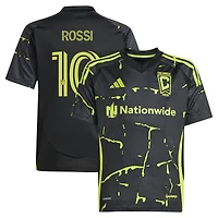 Youth adidas Diego Rossi Black Columbus Crew 2025 The Goosebumps Kit Replica Player Jersey