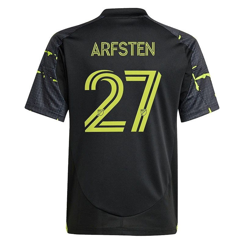 Maillot réplique adidas Maximilian Arfsten Black Columbus Crew 2025 « Chair de poule » pour enfant