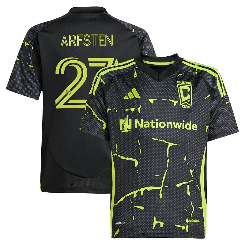 Youth adidas Maximilian Arfsten Black Columbus Crew 2025 The Goosebumps Kit Replica Jersey