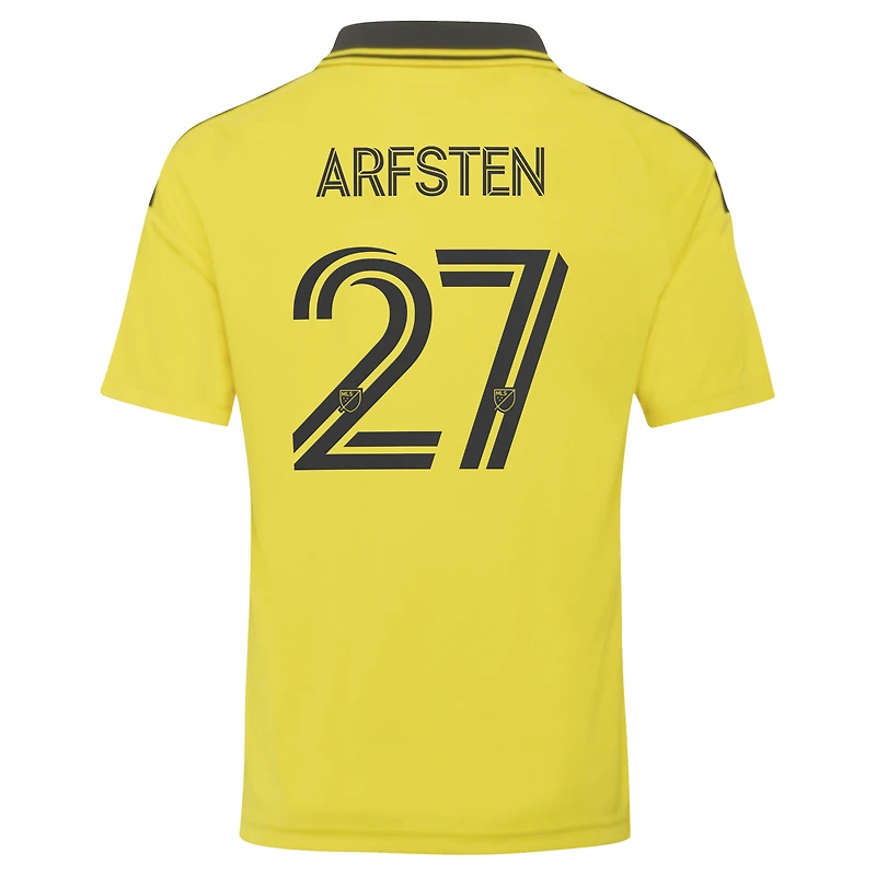 Youth adidas Maximilian Arfsten Yellow Columbus Crew 2026 The Crafted for Excellence Kit Replica Jersey
