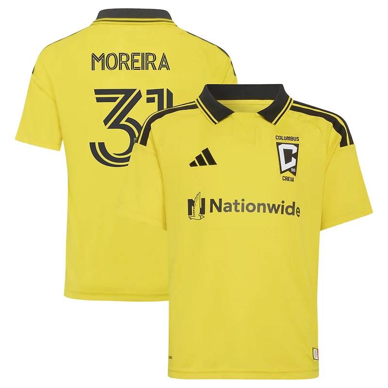 Youth adidas Steven Moreira Yellow Columbus Crew 2026 The Crafted for Excellence Kit Replica Jersey