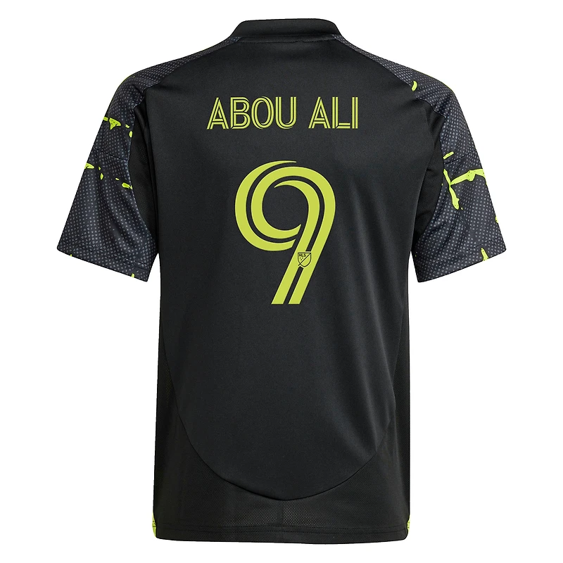 Maillot réplique adidas Wessam Abou Ali Black Columbus Crew 2025 « Chair de poule » pour enfant