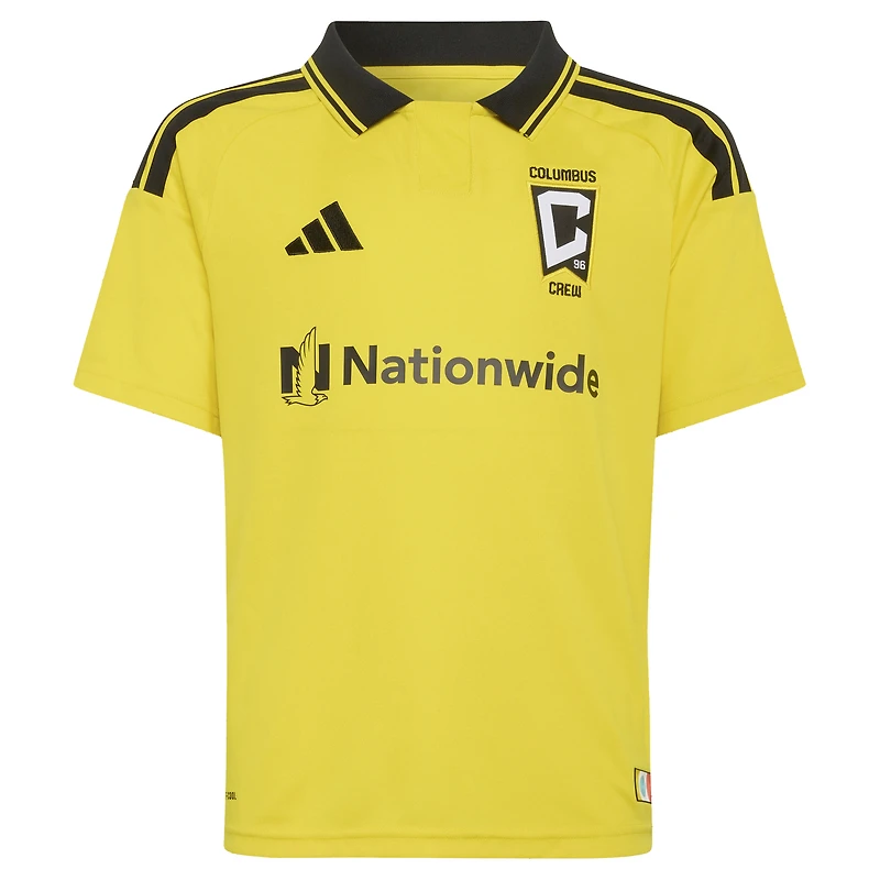 Maillot réplique adidas Wessam Abou Ali jaune Columbus Crew 2026 « Conçu pour l’excellence » enfant