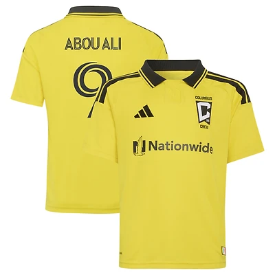 Maillot réplique adidas Wessam Abou Ali jaune Columbus Crew 2026 « Conçu pour l’excellence » enfant