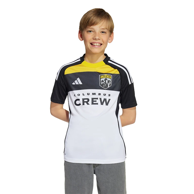 Maillot réplique adidas Columbus Crew 2025 blanc pour jeunes
