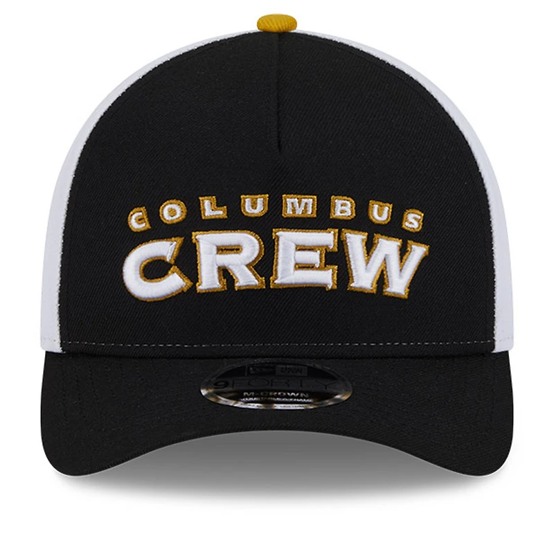 Casquette ajustable New Era noire Columbus Crew 2025 Jersey Hook 9FORTY M-Crown pour jeune