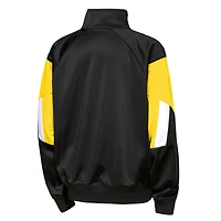 Veste de survêtement zippée intégrale Youth Outerstuff Columbus Crew noire et jaune à blocs couleur