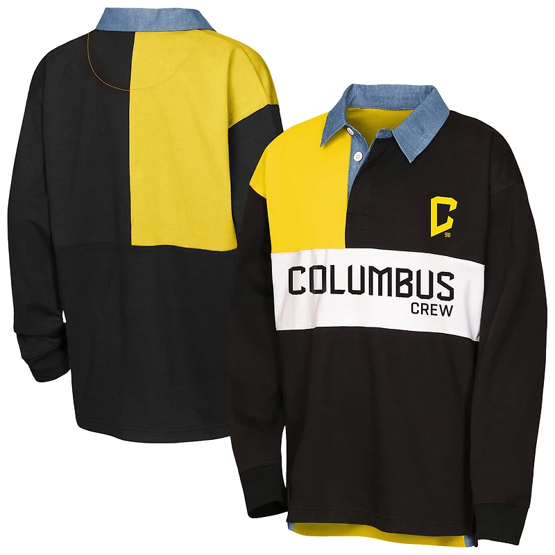 Haut de rugby à manches longues noir Columbus Crew pour jeunes Outerstuff