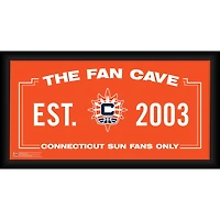 Collage de fan cave encadré de 10" x 20" du Connecticut Sun