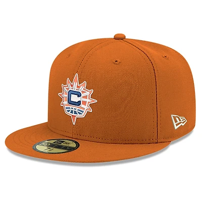 Men's New Era Orange Connecticut Sun Team 59FIFTY Fitted Hat