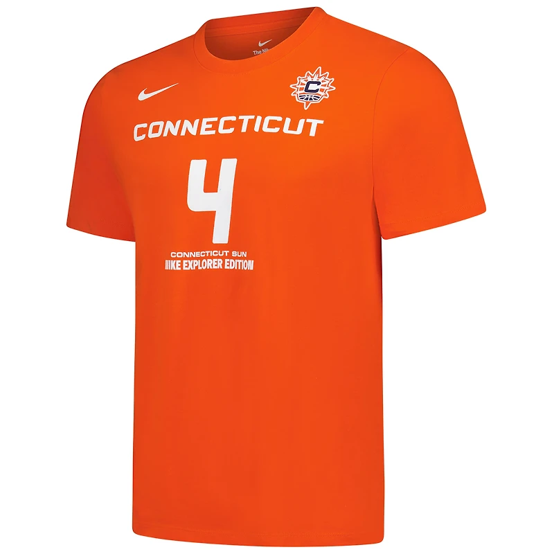 T-shirt Nike Marina Mabrey orange Connecticut Sun Explorer Edition pour homme avec nom et numéro