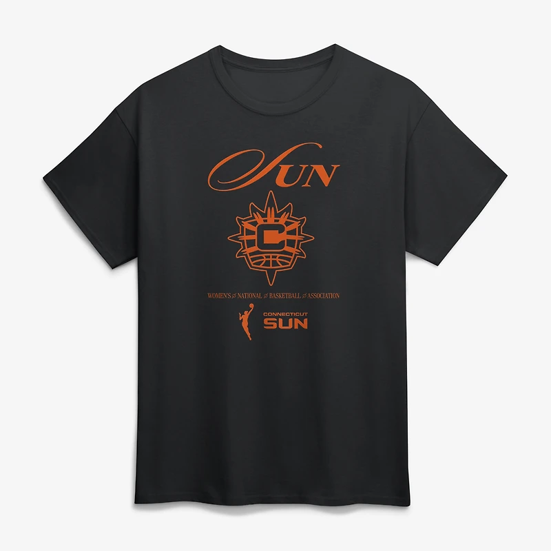Unisex Logo Athletic Black Connecticut Sun Motion T-Shirt