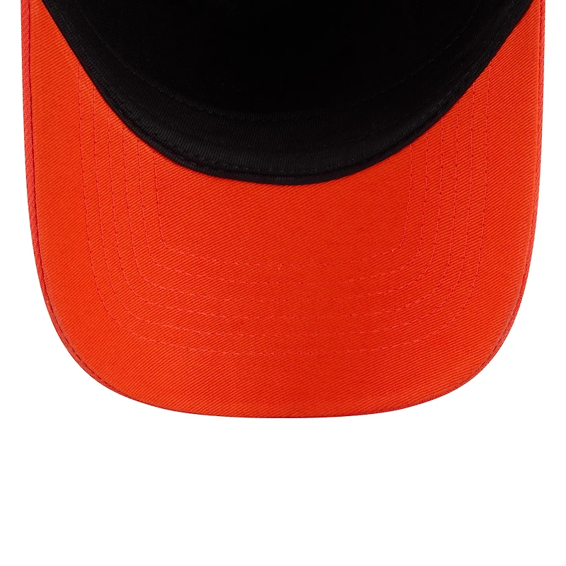 Casquette unisexe New Era bleu marine/orange Connecticut Sun WNBA Tip-Off 2026 avec badge métallique et monture en A, modèle 9FORTY ajustable