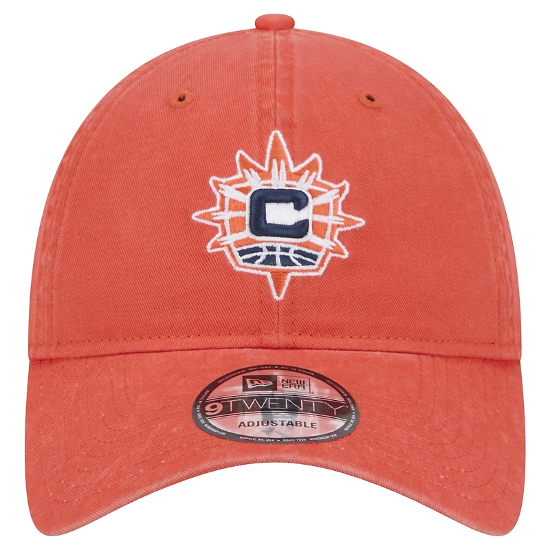Casquette réglable unisexe New Era Orange Connecticut Sun Core Logo 9TWENTY