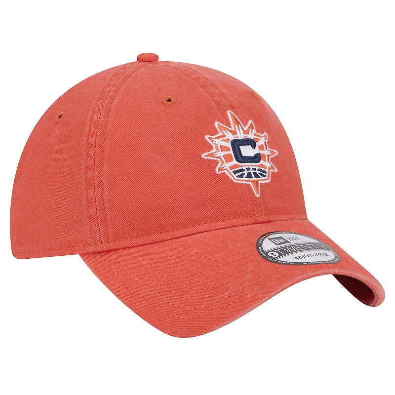 Unisex New Era Orange Connecticut Sun Core Logo 9TWENTY Adjustable Hat