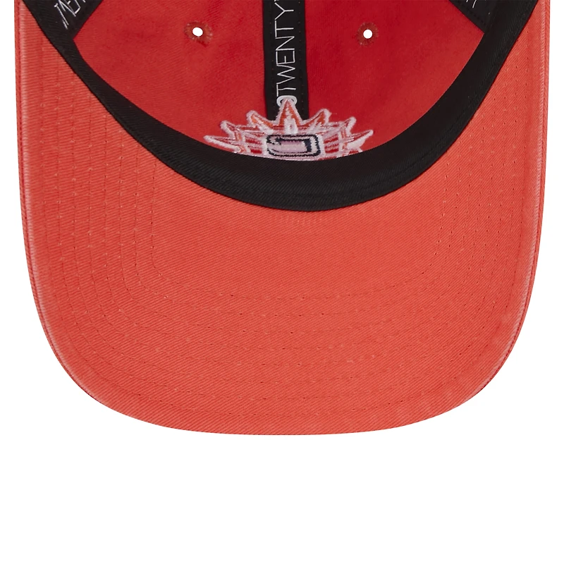 Casquette réglable unisexe New Era Orange Connecticut Sun Core Logo 9TWENTY