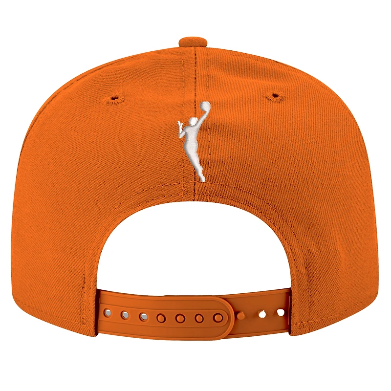 Casquette snapback unisexe New Era orange avec logo Connecticut Sun 9FIFTY