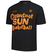 Unisex Playa Society Black Connecticut Sun Wordmark T-Shirt