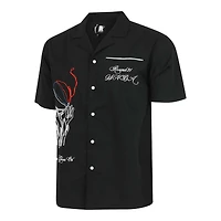 Unisex round21  Black Connecticut Sun Lucky Strike Full-Button Bowling Shirt