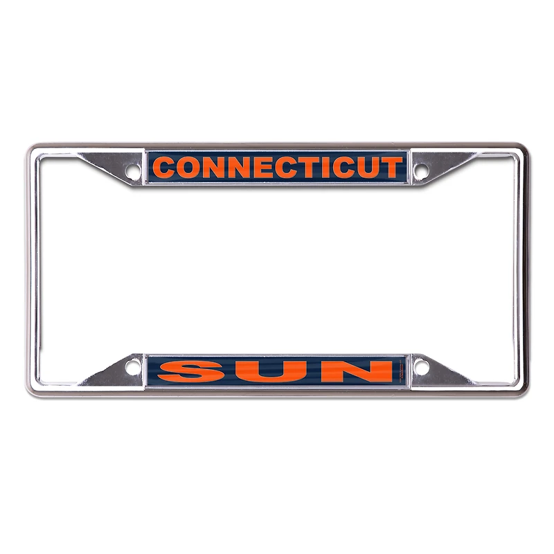 Cadre de plaque d'immatriculation WinCraft Connecticut Sun en métal découpé au laser