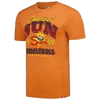T-shirt tri-mélange confortable et super doux Sportiqe Heather Orange Connecticut Sun pour femmes