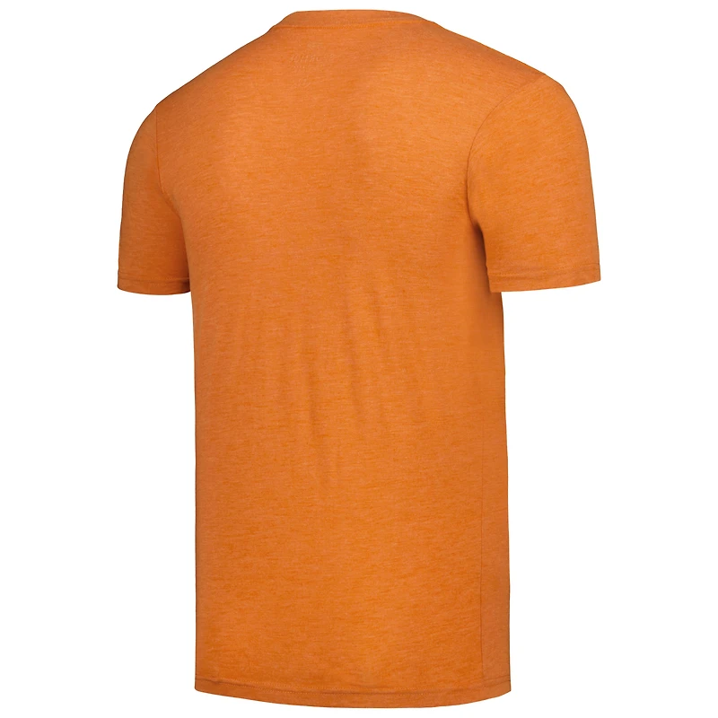 T-shirt tri-mélange confortable et super doux Sportiqe Heather Orange Connecticut Sun pour femmes