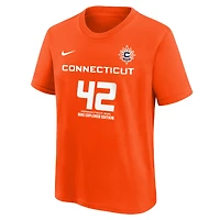 T-shirt Nike Brittney Griner orange Connecticut Sun Explorer Edition pour enfant, nom et numéro