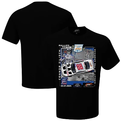T-shirt à damier pour homme Connor Zilisch, vainqueur de la course Focused Health 250 2025